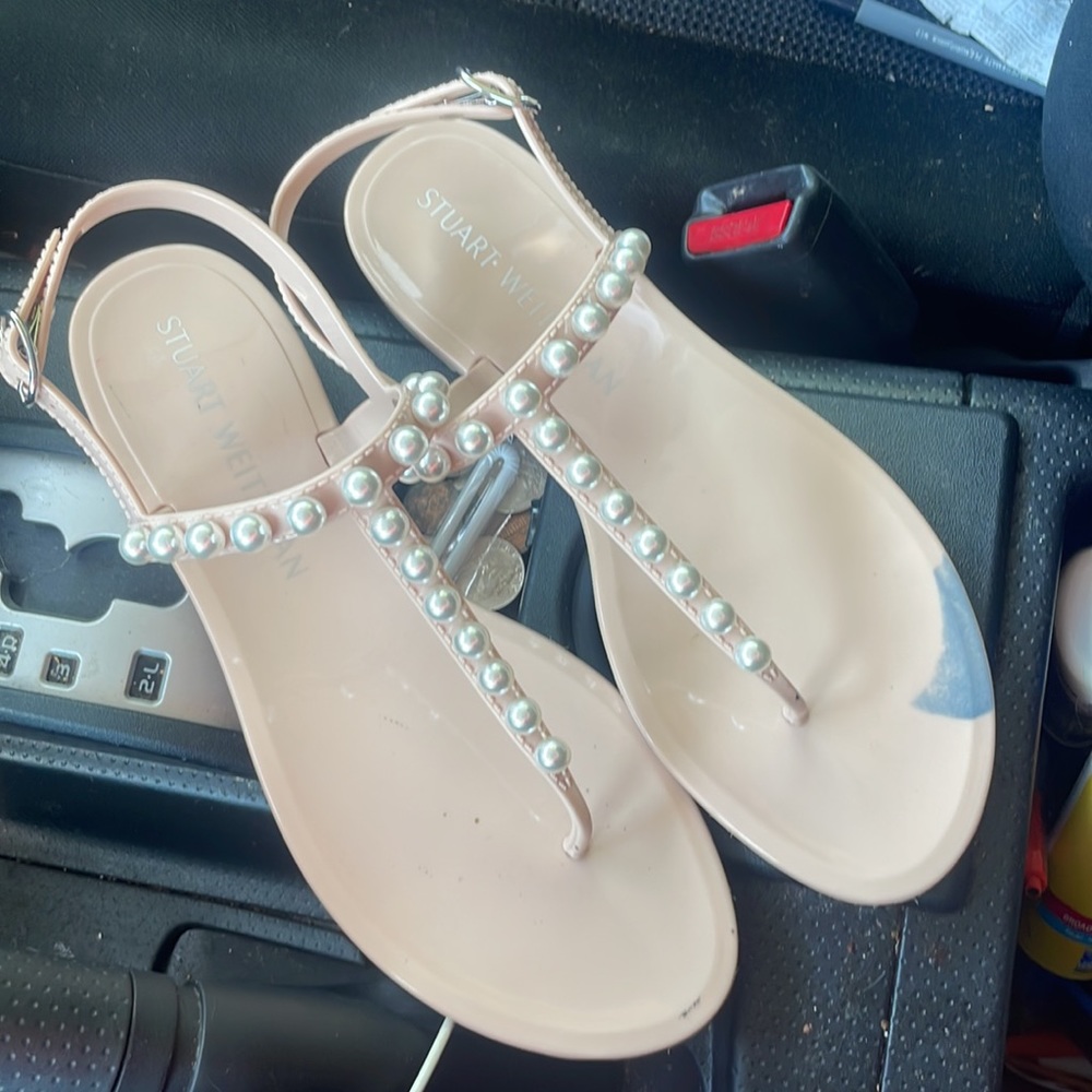 Stuart Weitzman-10- Brand NEW- Pearl jelly sandal